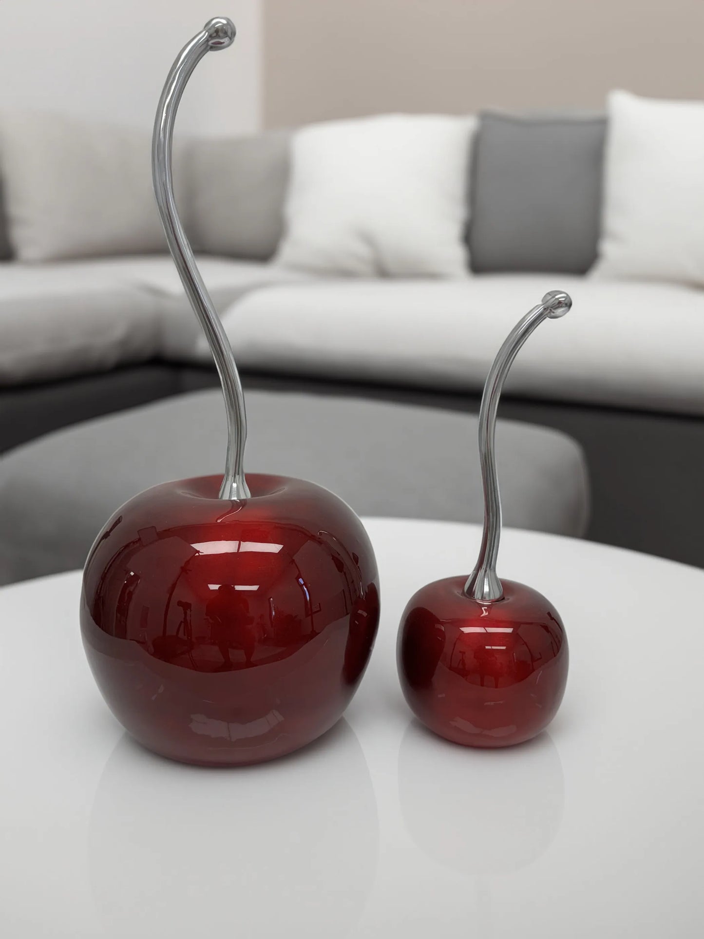 Aluminum Cherry Tabletop Sculpture