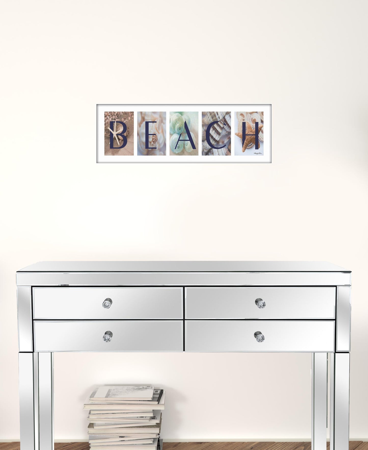 Beach 5 White Framed Print Wall Art