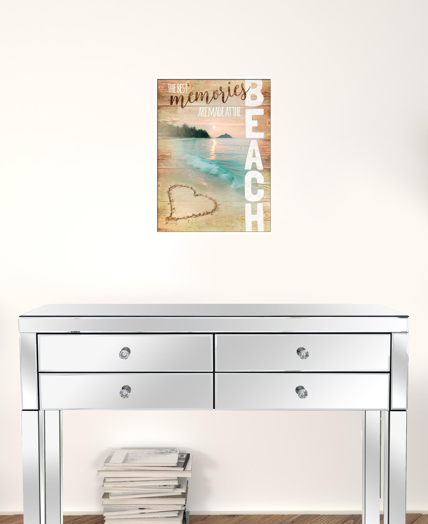Beach Memories 3 White Framed Print Wall Art