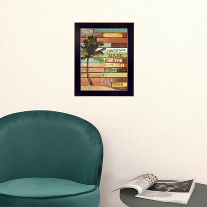 Beach Memories 4 Black Framed Print Wall Art