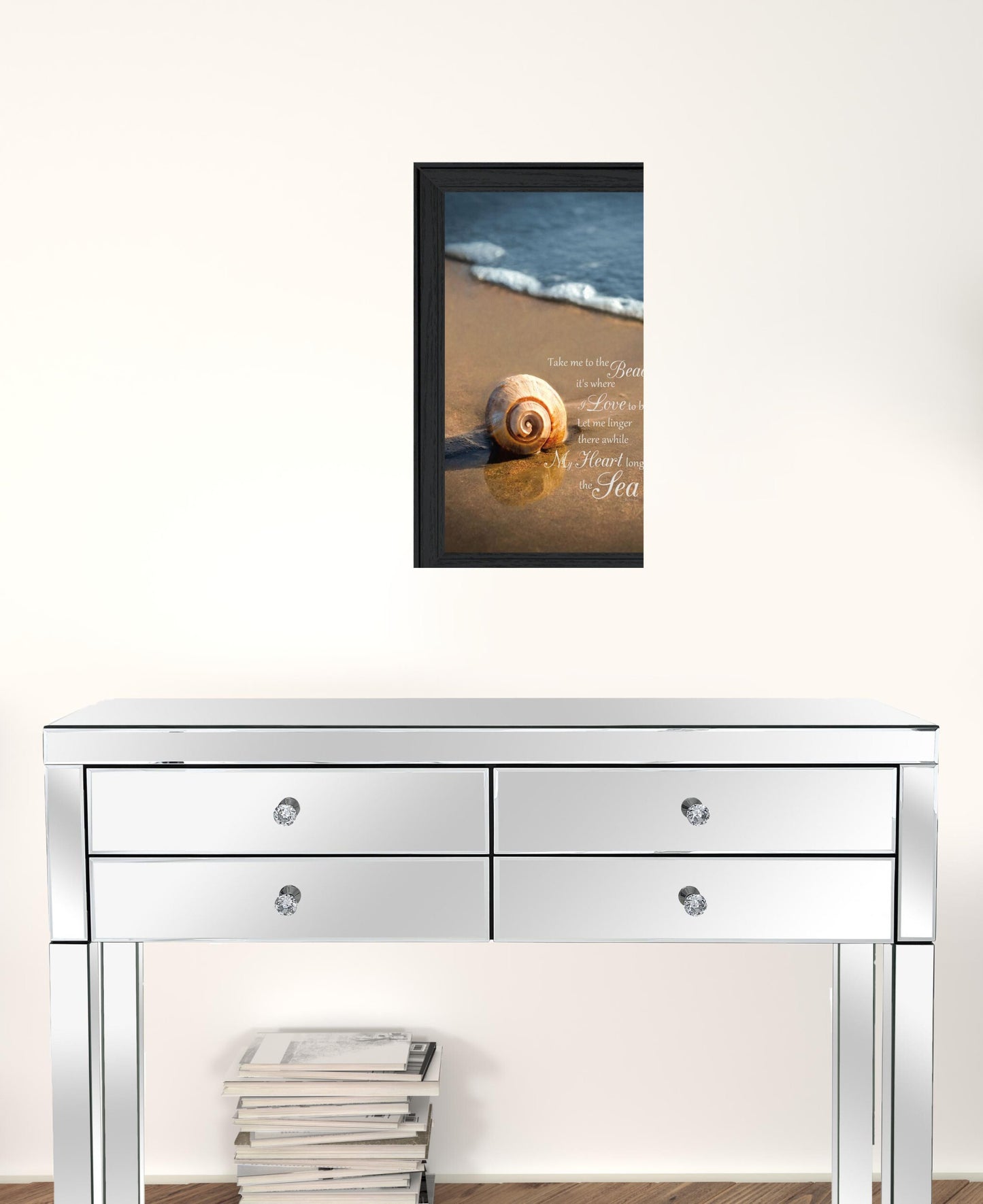 Take Me to the Beach Black Framed Print Wall Art