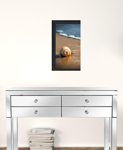 Take Me to the Beach Black Framed Print Wall Art