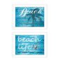 Set Of Two Beach Life 3 White Framed Print Wall Art