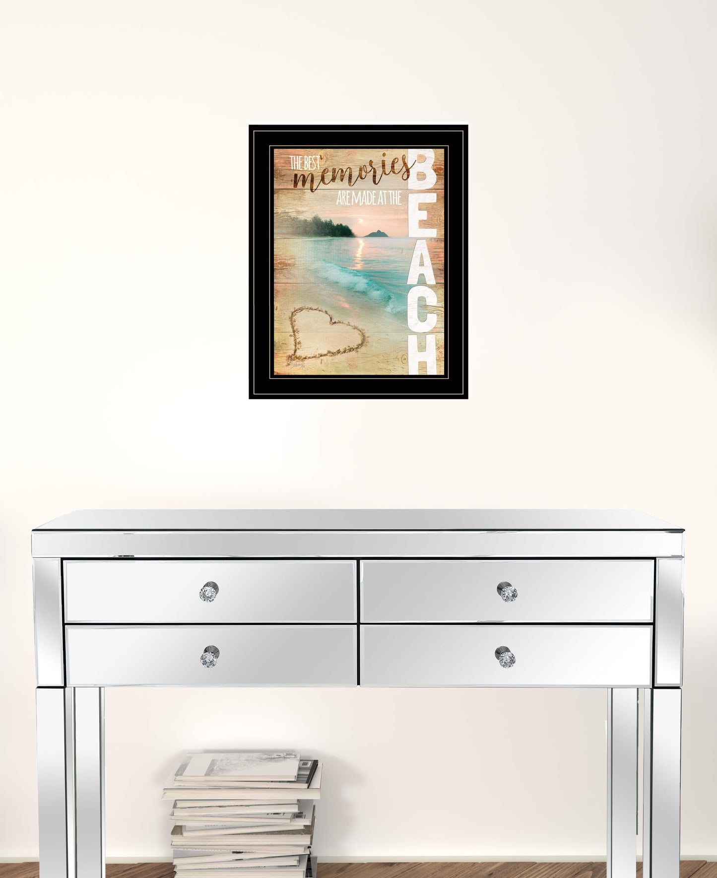 Beach Memories 2 Black Framed Print Wall Art