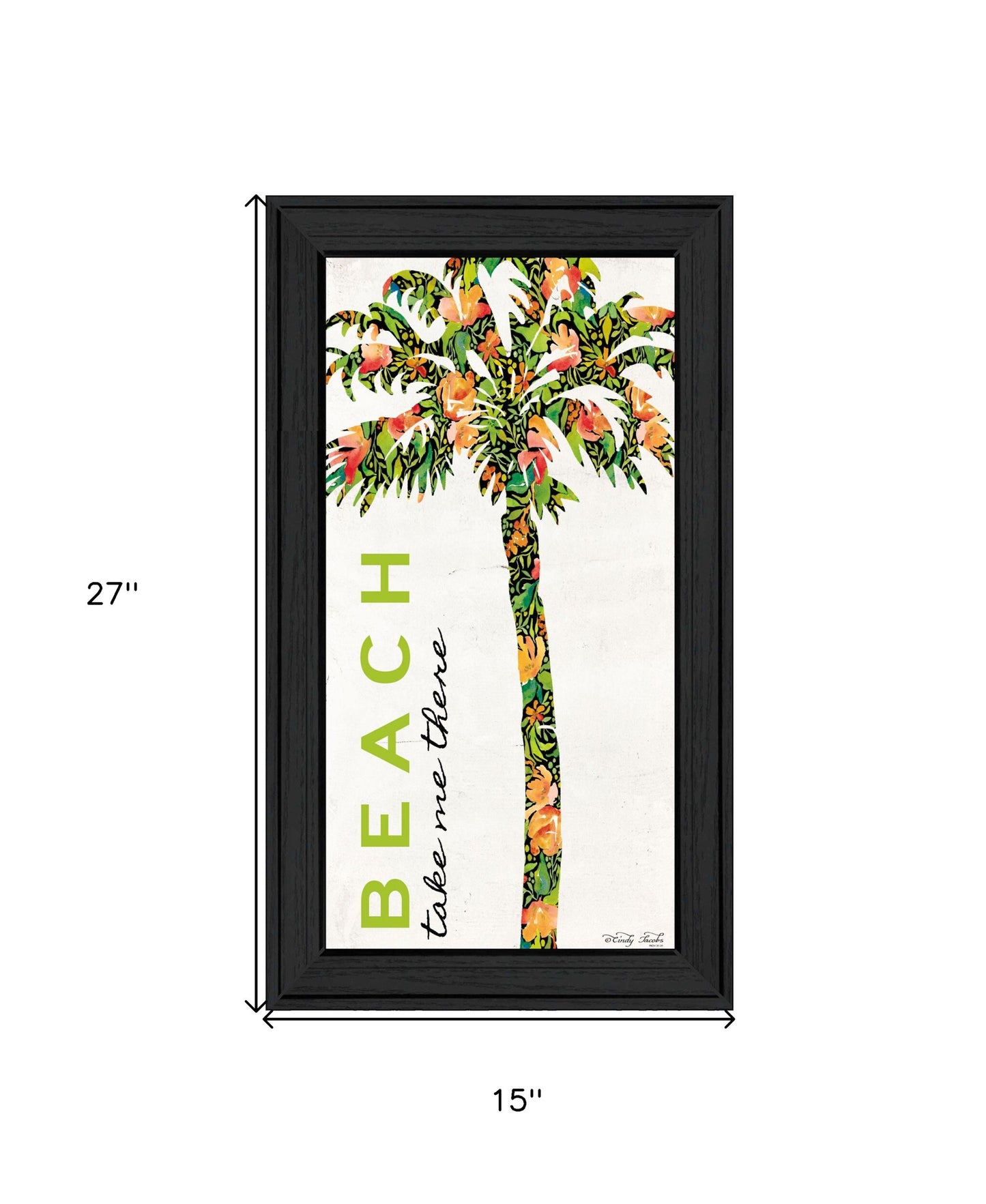 Beach Take Me There Black Framed Print Wall Art