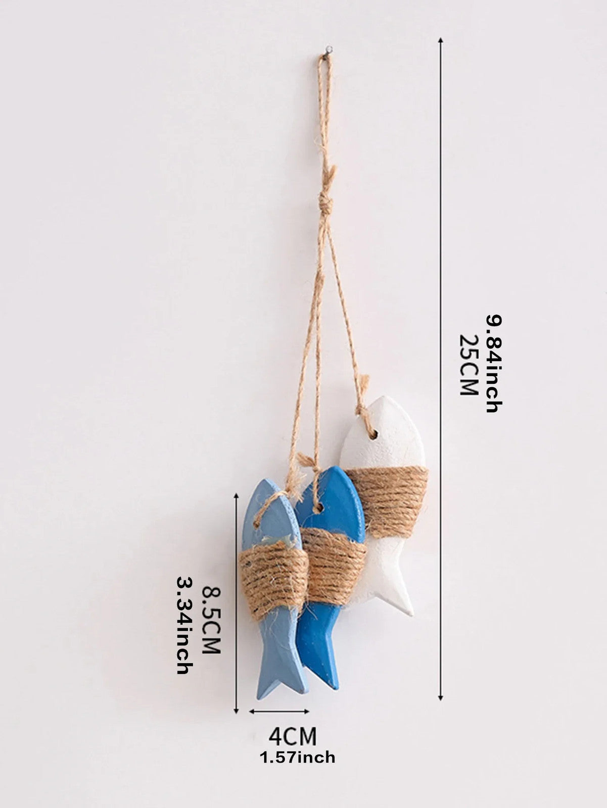 Rustic Wooden Fish Wall Decor - Nautical Ornament by UNIQUE FINDS, Ready to Hang