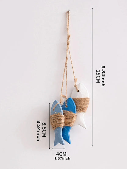 Rustic Wooden Fish Wall Decor - Nautical Ornament by UNIQUE FINDS, Ready to Hang