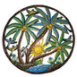 23 inches Antoine- Full of Colors Palms & Scene Hand Made Metal Drum Artwork
