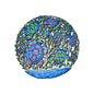 23 inch Antoine- Blue & Turquoise Turtles Made in Haiti Hand Made Metal Drum Art