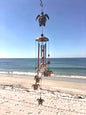 Metal Turtle Wind Chime Aluminum Beach Pattern Decor