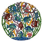 23 inches Full of Colors Fishes Scene Hand Made Metal Drum Artwork