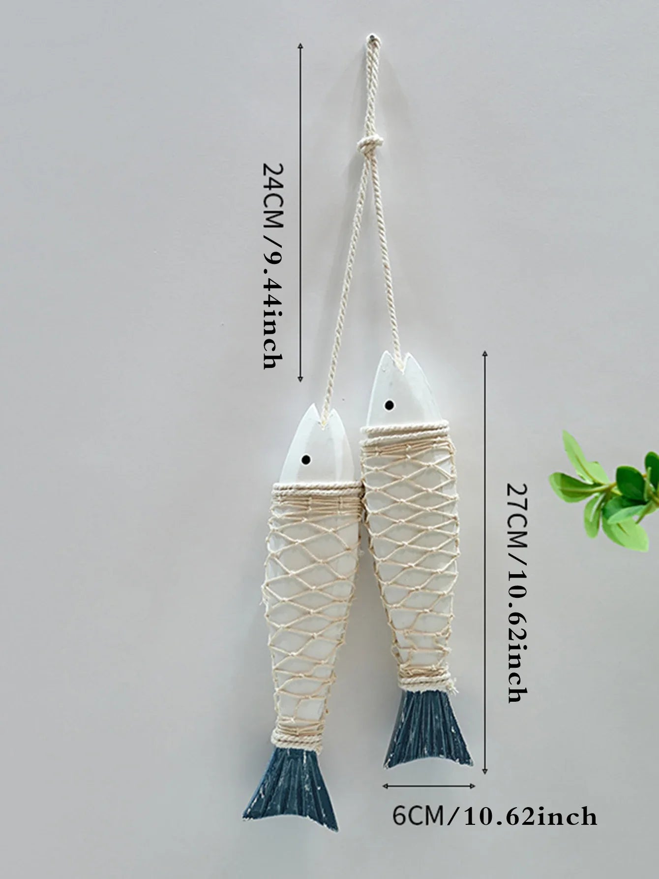 Rustic Wooden Fish Wall Decor - Nautical Ornament by UNIQUE FINDS, Ready to Hang