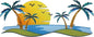 Shimeyao Coastal Metal Wall Art Palm Tree Metal Wall Art Outdoor Beach Bathroom