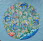23 inches Oil Drum Top Multicolor Fish Made in Haiti Hand Made Metal Drum Art