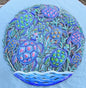 23 inch Antoine- Blue & Turquoise Turtles Made in Haiti Hand Made Metal Drum Art