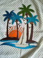 Metal Wall Decorations Palm Tree Walls Art for Living Room Coastal Fence Art